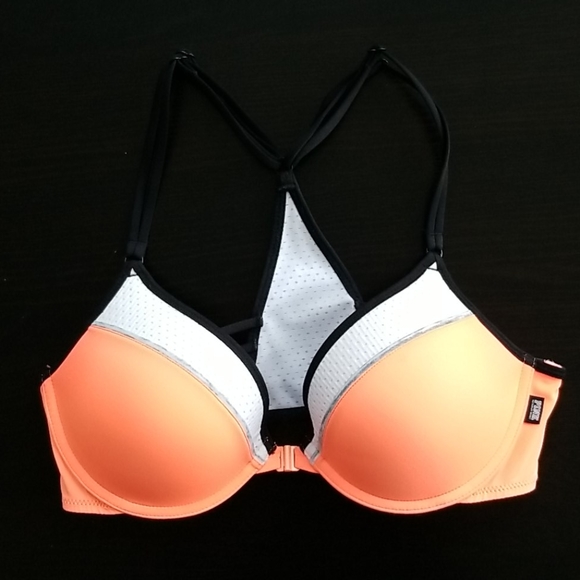 PINK Front Clasp Racerback Bra (34C) - Picture 1 of 4